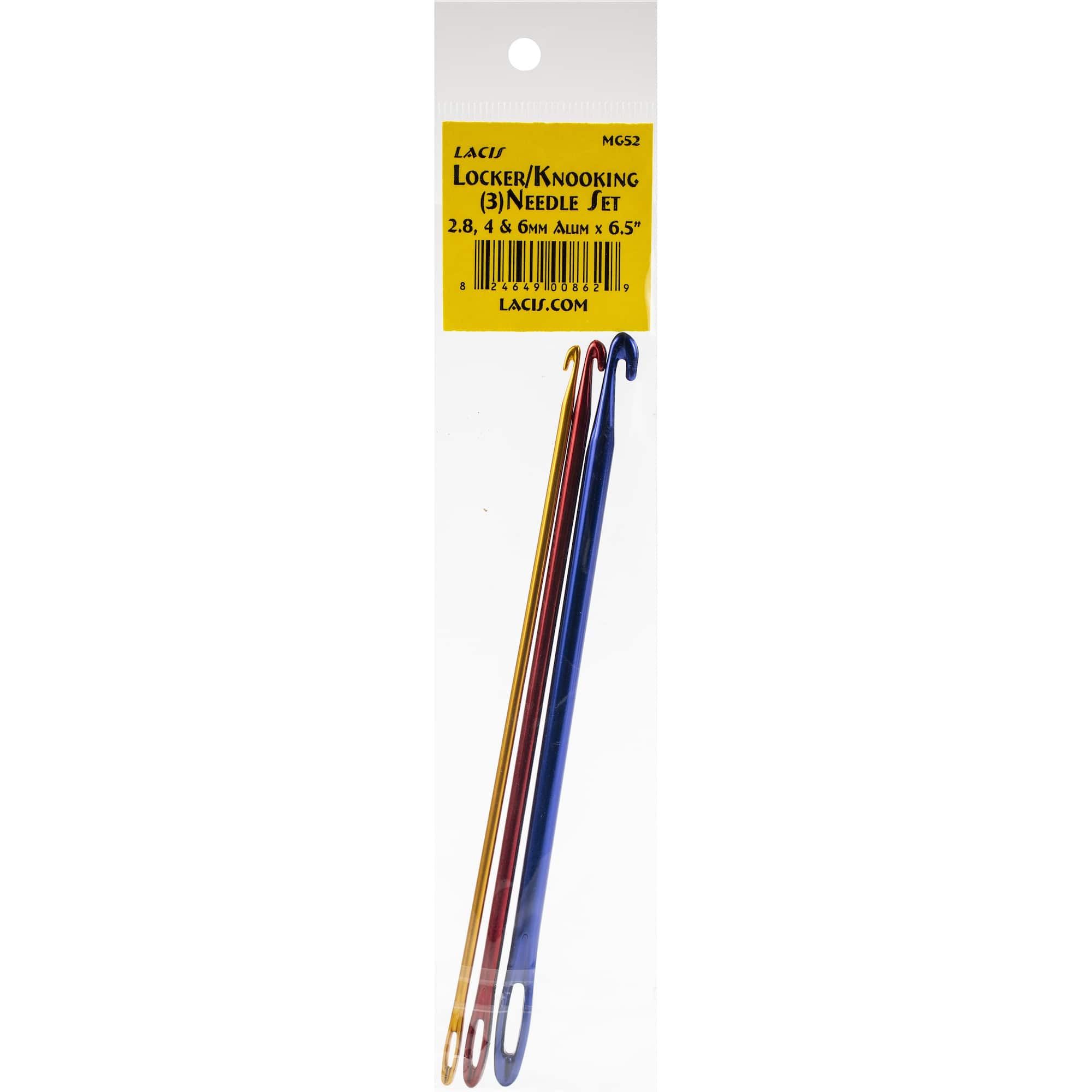 Lacis 6.5'' Locker/Knooking Aluminum Needle Set